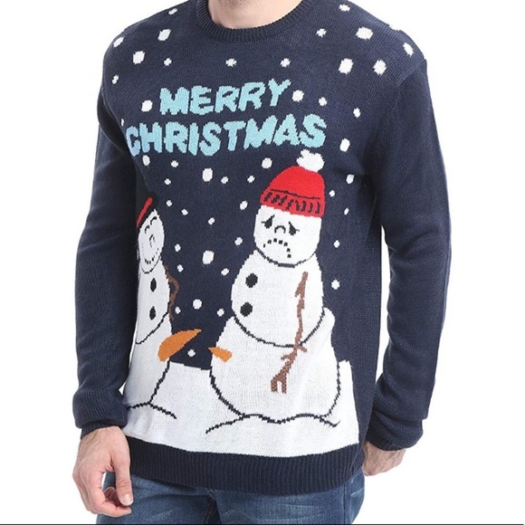 UGLY FUNNY MENS CHRISTMAS SWEATER IN BLUE *NWT* 🎄